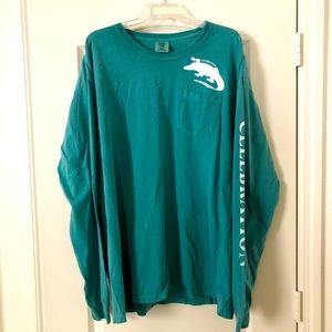 Comfort Colors Celebration Golf Club Mens LongSleeve Green Sweater Size XL